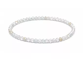 Bracelet en Topaze Blanche Facettée AA – Perles 3 mm