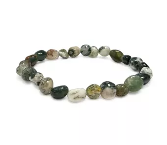 Bracelet Pierres Roulées Agate Arbre A 6-8mm