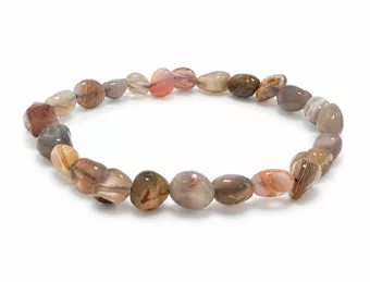 Bracelet pierres roulées Agate Botswana A 6-8mm