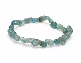 Bracelet Pierres Roulées Apatite Bleue A+ 6-8 mm