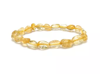 Bracelet Pierres Roulées Citrine Naturelle A+ 6-8 mm