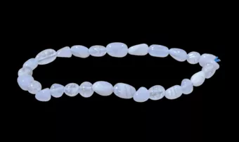 Bracelet Calcedoine Bleue A pierres roulées
