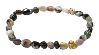 Bracelet Jaspe océan A+ pierres roulées