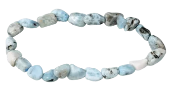 Bracelet Pierres Roulées Larimar AA 5-8 mm