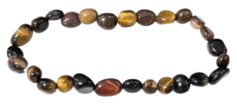 Bracelet Oeil du tigre multiple A pierres roulées