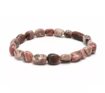 Bracelet Pierres Roulées Rhodochrosite Argentine A 6-8mm