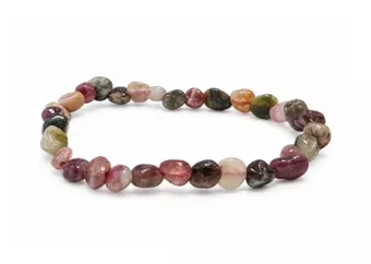 Bracelet Pierres Roulées Tourmaline Multicolore A