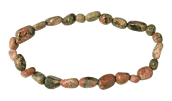 Bracelet Unakite A pierres roulées