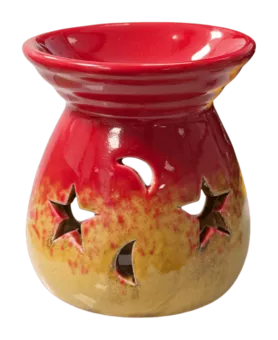 Brûleur Huile en Céramique Dégradé Rouge 8.5cm