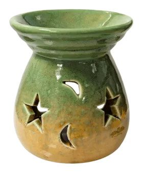Brûleur Huile en Céramique Dégradé Vert 8.5cm