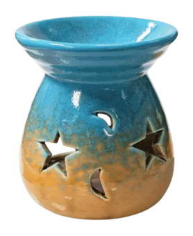 Brûleur Huile en Céramique Dégradé Bleu 8.5cm