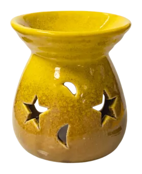 Brûleur Huile en Céramique Dégradé Jaune 8.5cm
