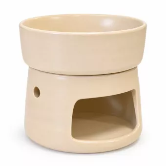 Brûle-Parfum Beige Clair en Céramique 9,3 cm