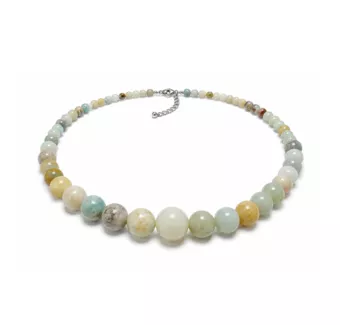 Collier Chute Amazonite Multicolore A Perles 4-12mm 50cm