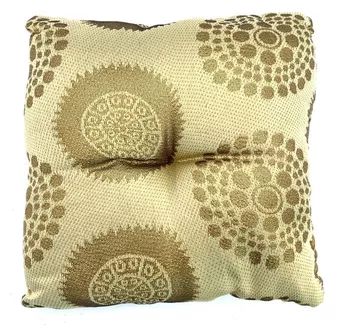 Coussin carré beige pour bol chantant 15 cm