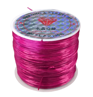 Fil élastique plat Fuchsia 50m