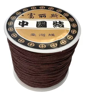 Fil Cordon Polyester Marron 0.8mm 100 mètres