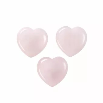 Coeur en Quartz Rose A 30mm x 3