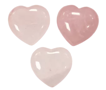 Coeur en Quartz Rose A 40mm x 3