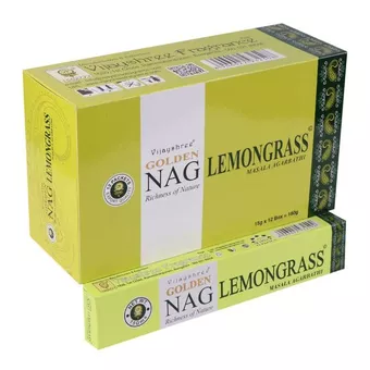 Encens Vijayshree Golden Nag Lemon Grass 15g