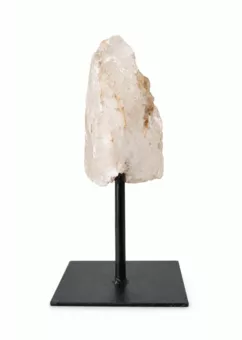 Cristal de Roche A Brut sur Socle en Métal Noir 17-20 cm 600-900 g