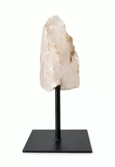 Cristal de Roche Fumé A Brut sur Socle en Métal Noir 17-20 cm 400-500 g