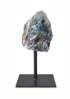 Fluorite Multicolore A Brute sur Socle en Métal Noir 17-20 cm 500-1100 g