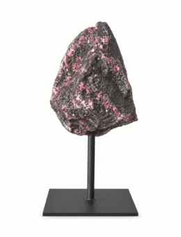 Rhodonite A Brute sur Socle en Métal Noir 17-20 cm 700-1200 g