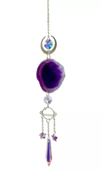 Mobile Attrape Soleil Agate Mauve Terre Cosmique et Cristal 41cm