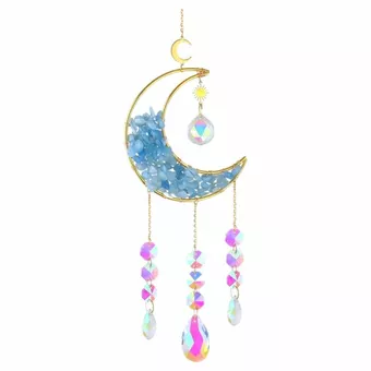 Mobile Attrape-Soleil Lune en Aigue-Marine