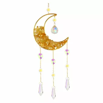 Mobile Attrape-Soleil Lune en Citrine