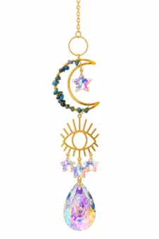 Attrape-soleil Lune en Apatite Bleue