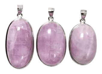 Pendentif Argent 925 Kunzite AA+  3 pièces 24,19g