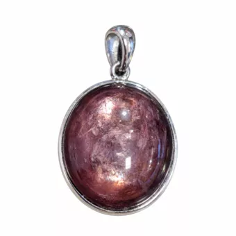 Pendentif Argent 925 Lépidolite AAA 3,24 g