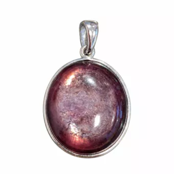 Pendentif Argent 925 Lépidolite AAA 3,18 g