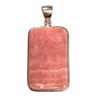 Pendentif Argent 925 Rhodochrosite Argentine AAA 1 pièces 4,3g