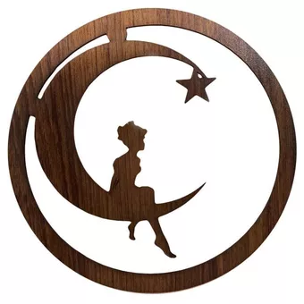 Panneau en Bois Aimanté Lune Étoile 18cm  pour HMD999