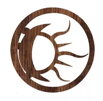 Panneau en Bois Aimanté Soleil et Lune 18cm pour HMD999
