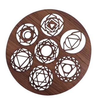 Panneau en Bois Aimanté 7 Chakras 18cm pour HMD999