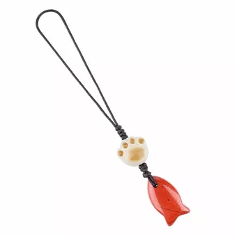 Bijoux de Sac Poisson Jaspe Rouge A x3