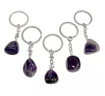 Porte Clés Amethyste A 20-30mm x5