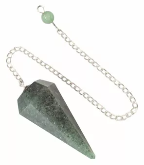Pendule Aventurine Verte conique 6 faces
