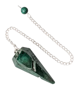 Pendule Malachite conique 6 faces