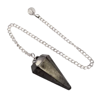 Pendule Pyrite conique 6 faces