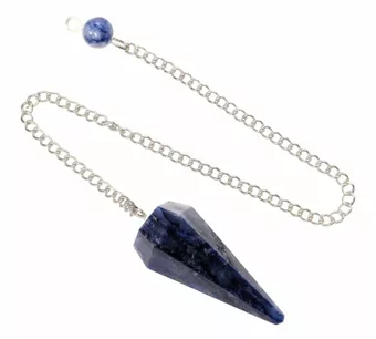 Pendule Sodalite A+ conique 6 faces