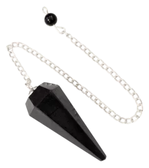 Pendule Tourmaline Noire Conique 6 faces