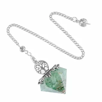 Pendule Orgonite Arbre de Vie Aventurine Verte 6 faces