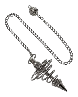 Pendule spirale métal noir