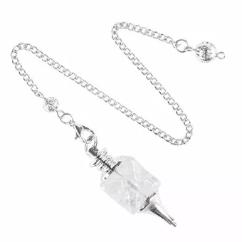Pendule Divinatoire Merkaba Cristal de Roche