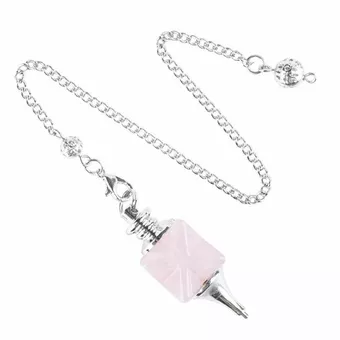 Pendule Divinatoire Merkaba Quartz Rose